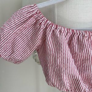 Crop off the shoulder top